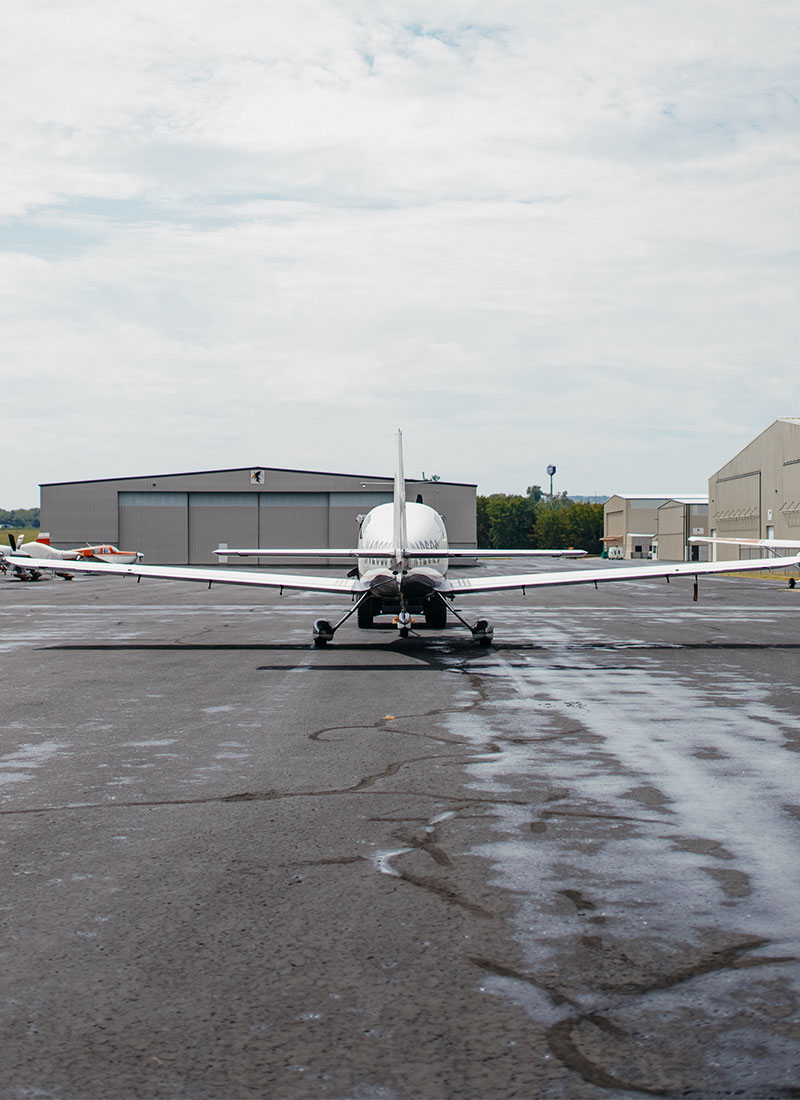 Image of an aircraft used for flight training amenities.
