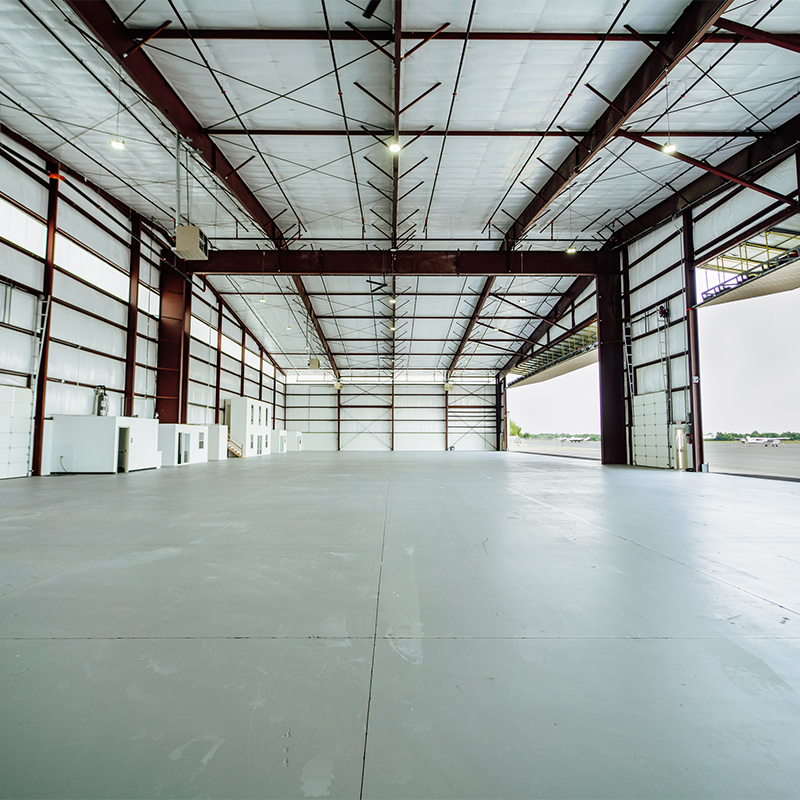 Image of a spacious hangar.